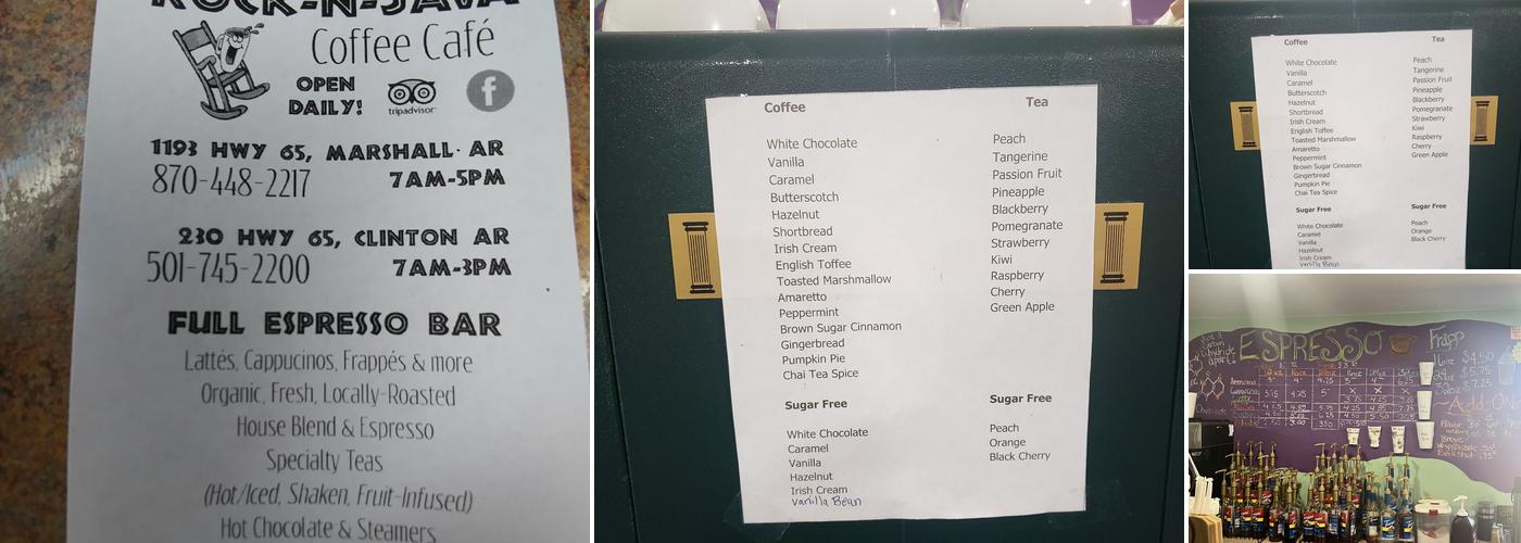 Rock-N-Java Ozarks Menu