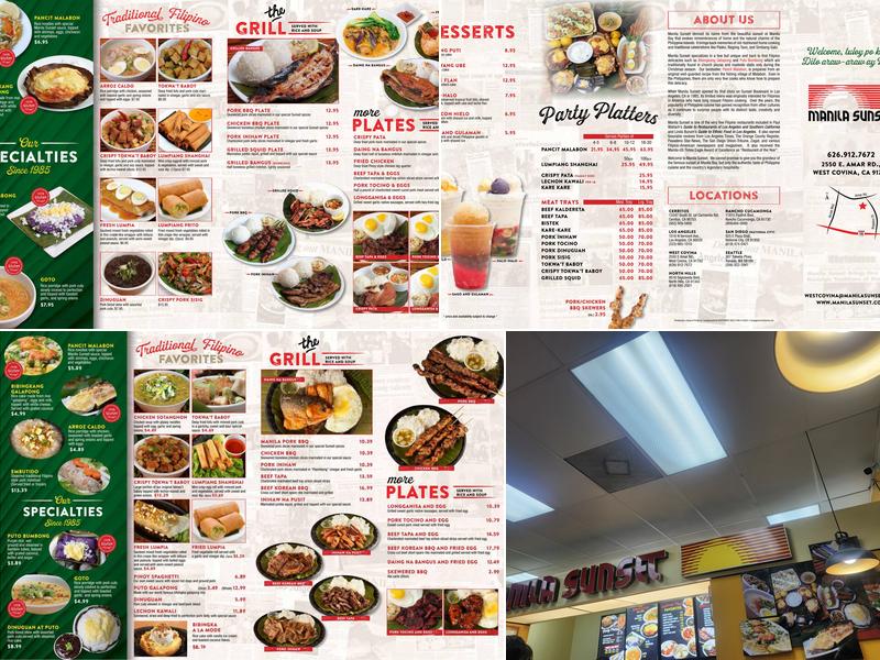 Manila Sunset - Cerritos Menu