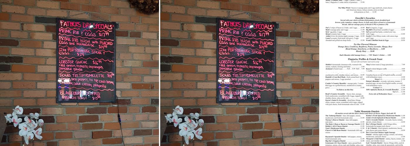 Tabletop Restaurant and Catering Menu