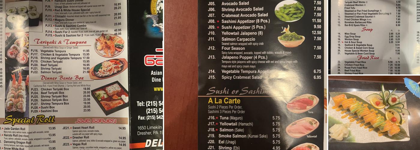 Jade Garden Menu