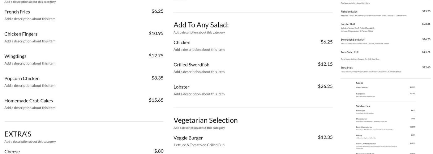 Menemsha Galley Menu