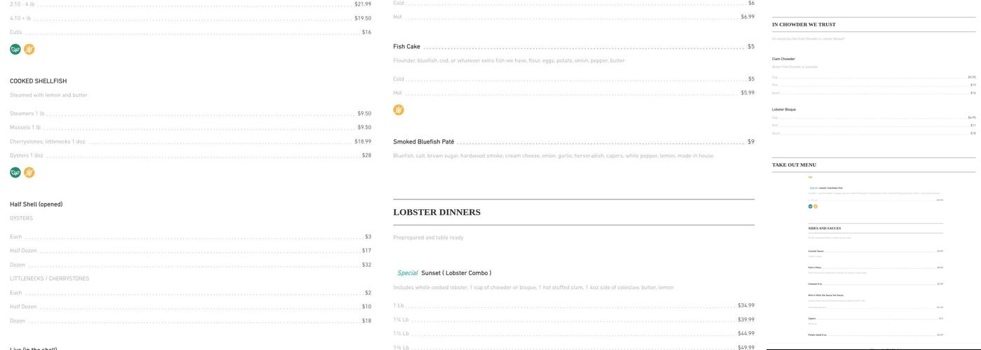 Menemsha Fish Market Menu