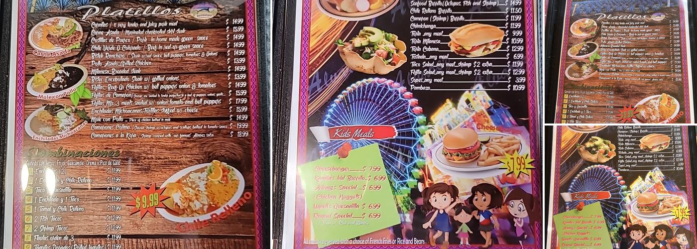 Delicious Alvarez Menu