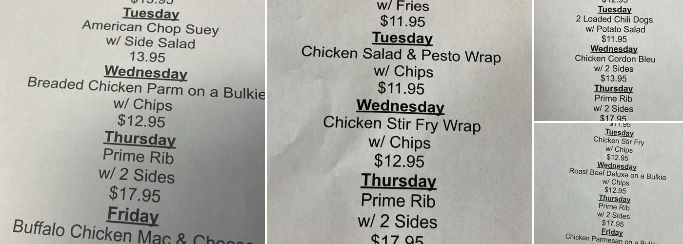 Avocados Menu