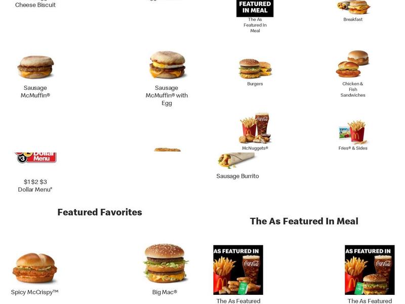 McDonald's Menu