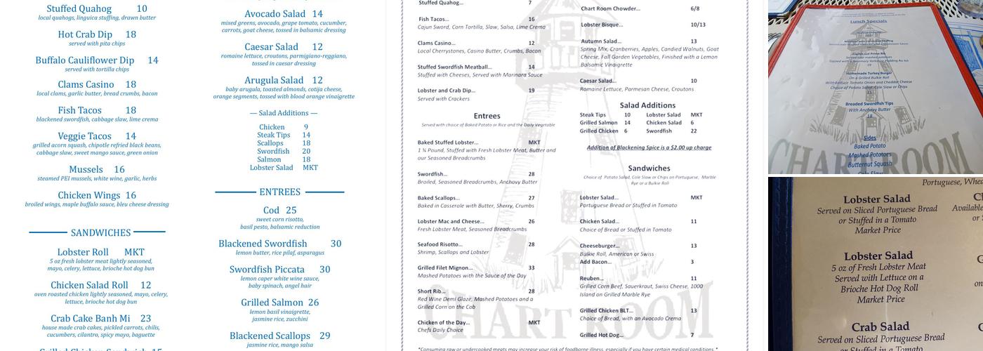 Chart Room Menu