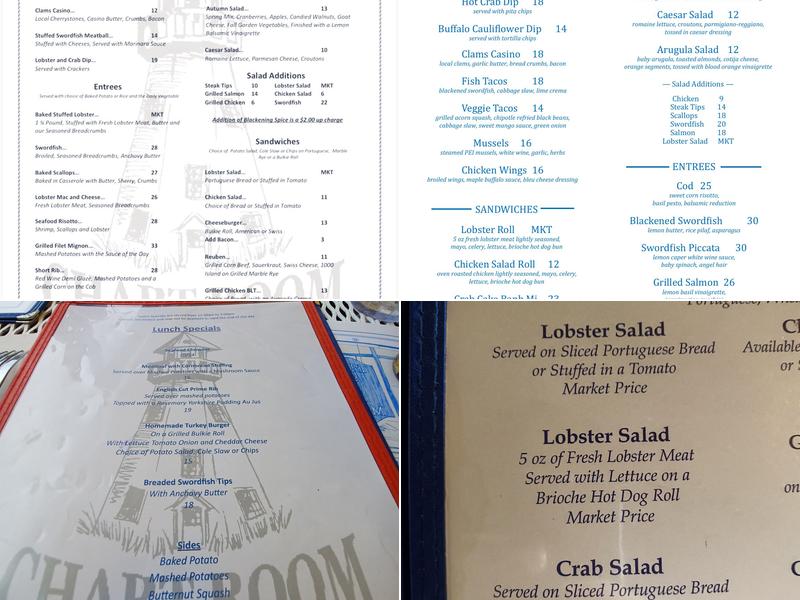 Chart Room Menu