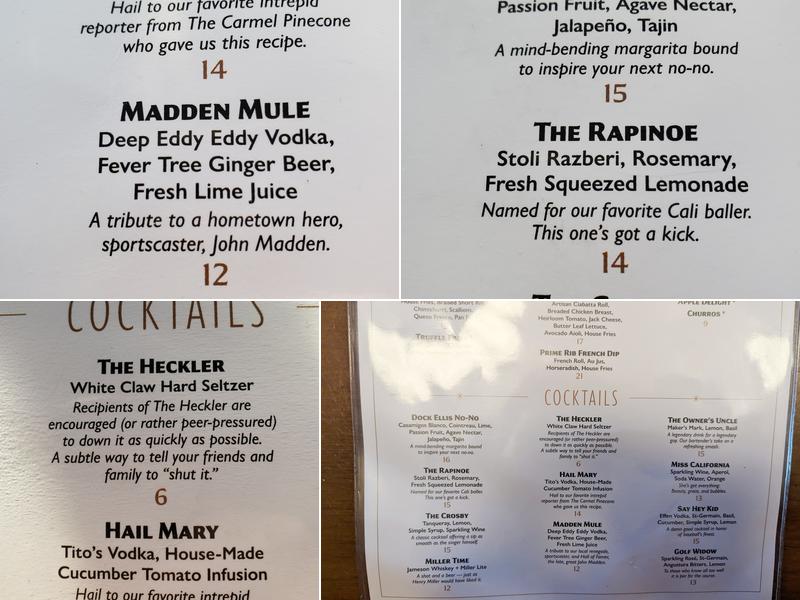 Brophy's Tavern Menu