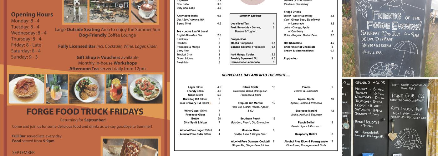 Grounded At The Forge - Coffee Lounge Menu