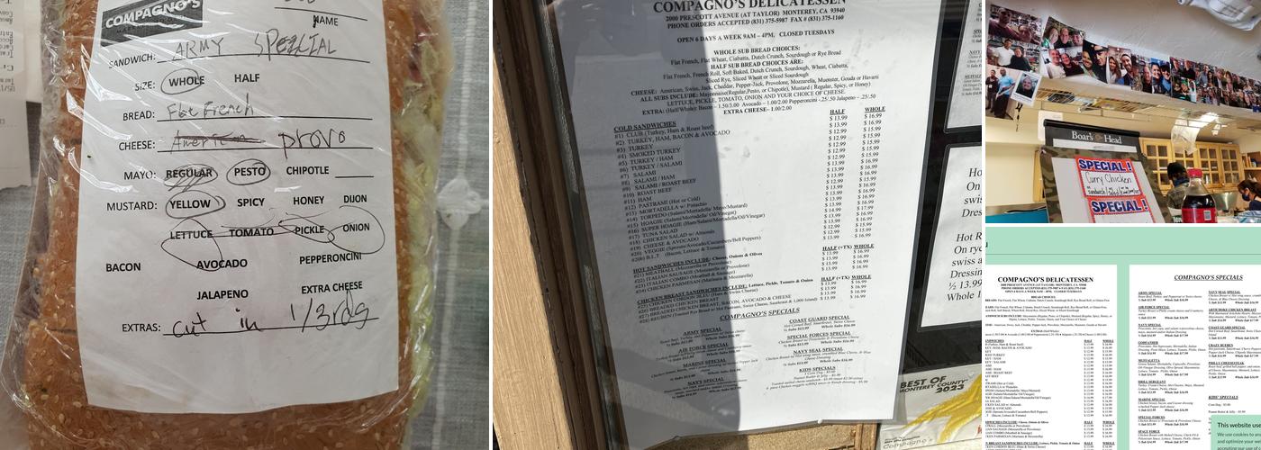 Compagno's Market & Deli Menu