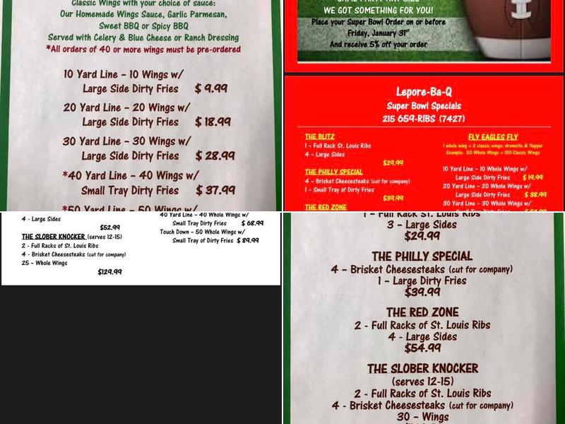 Lepore-Ba-Q Menu