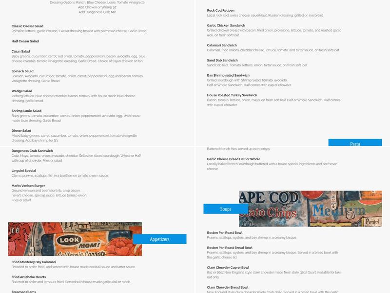 Vivolo's Chowder House Menu