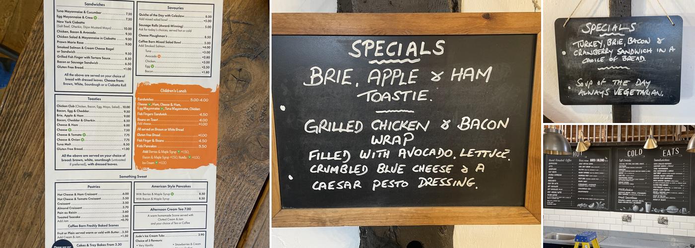 Coffee Barn Kitchen & Deli Menu