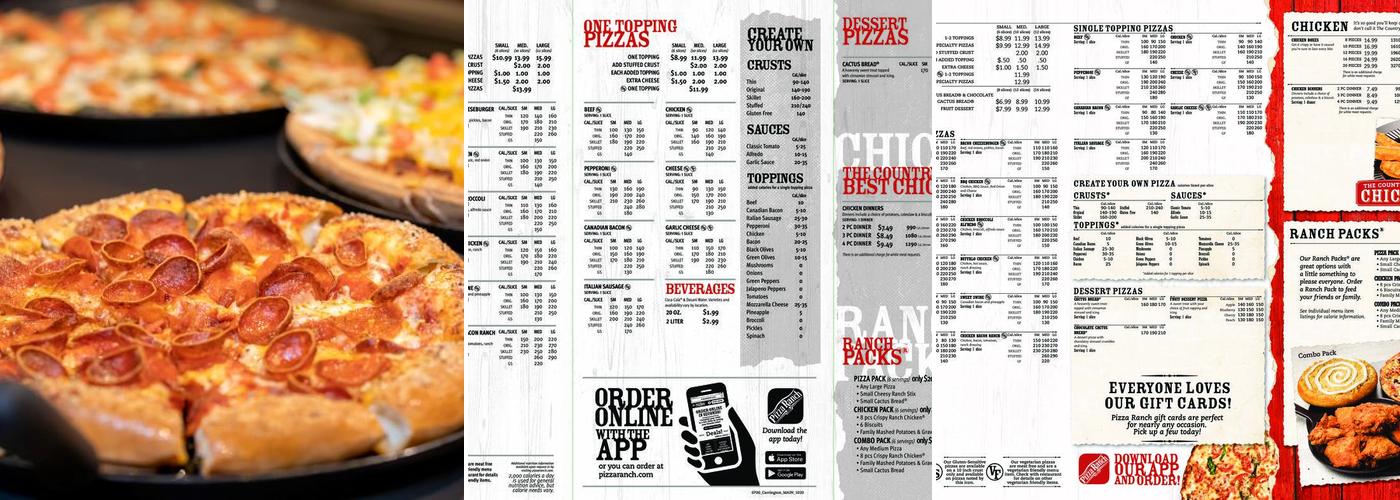 Pizza Ranch Menu