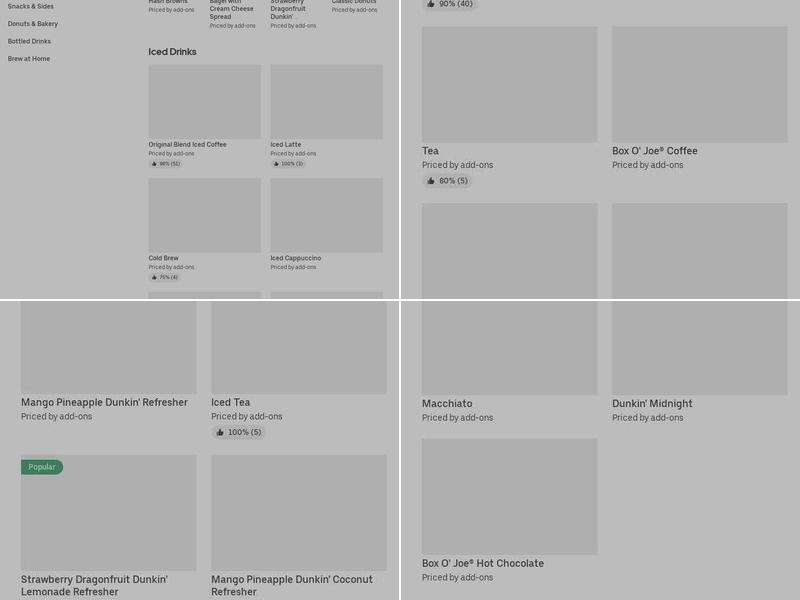 Dunkin' Menu