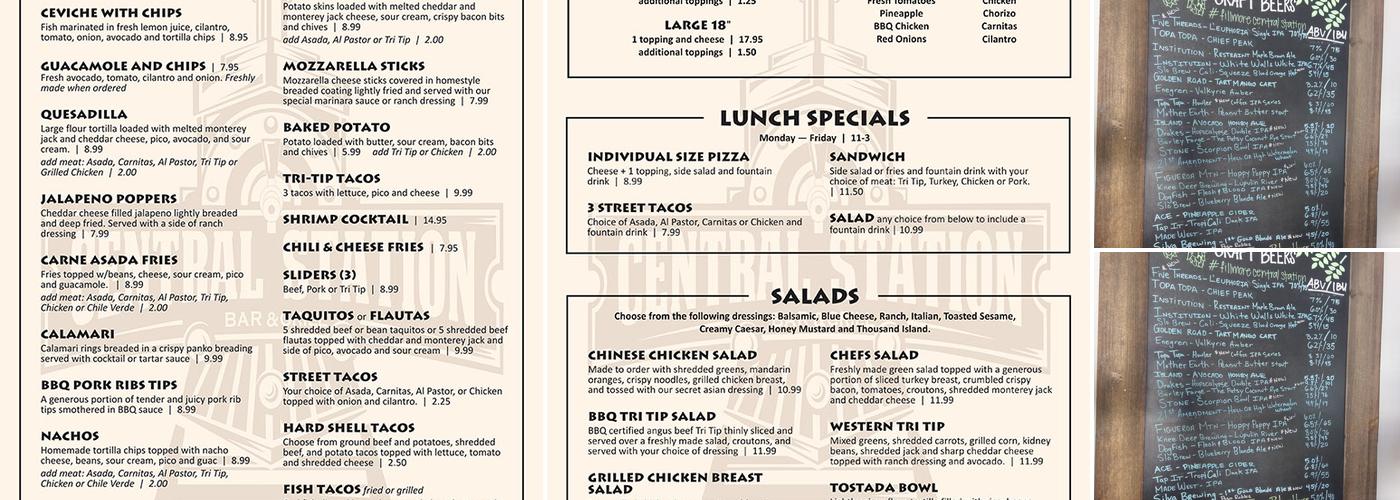 Central Station Menu