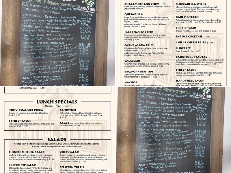 Central Station Menu