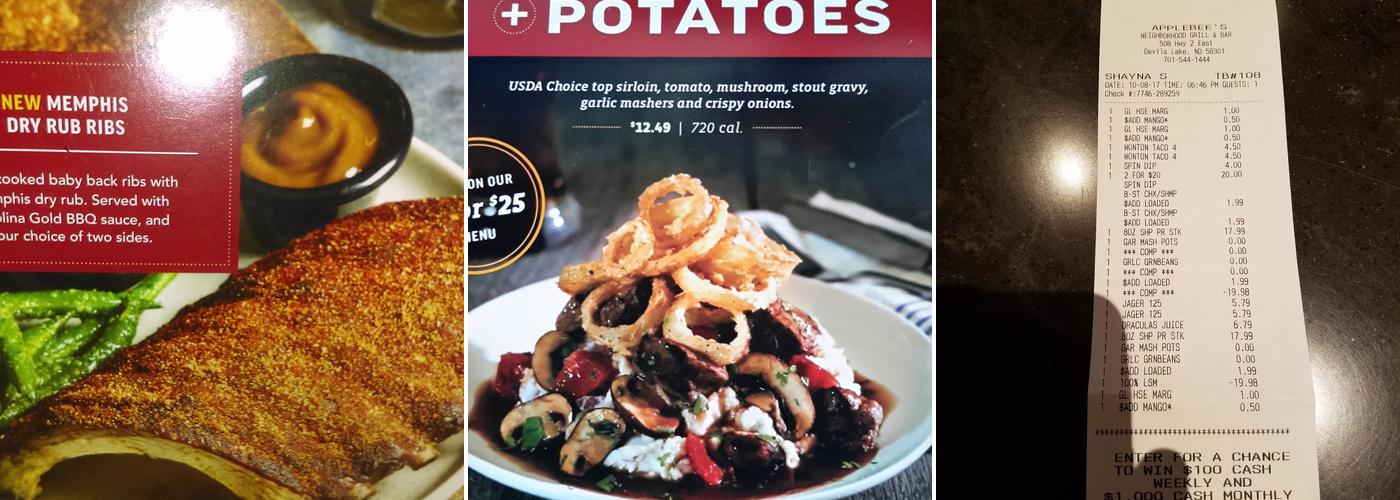 Applebee's Grill + Bar Menu