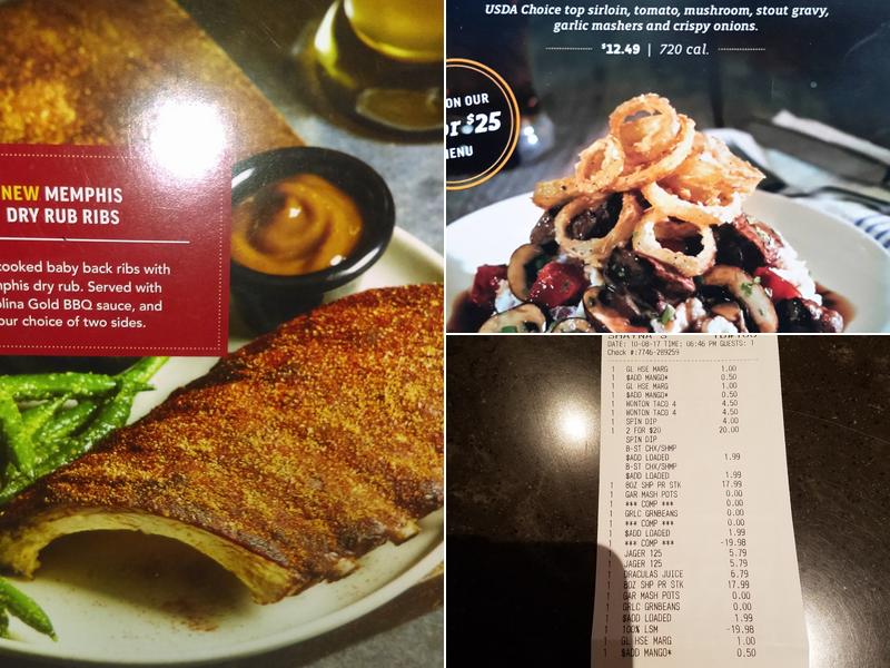 Applebee's Grill + Bar Menu