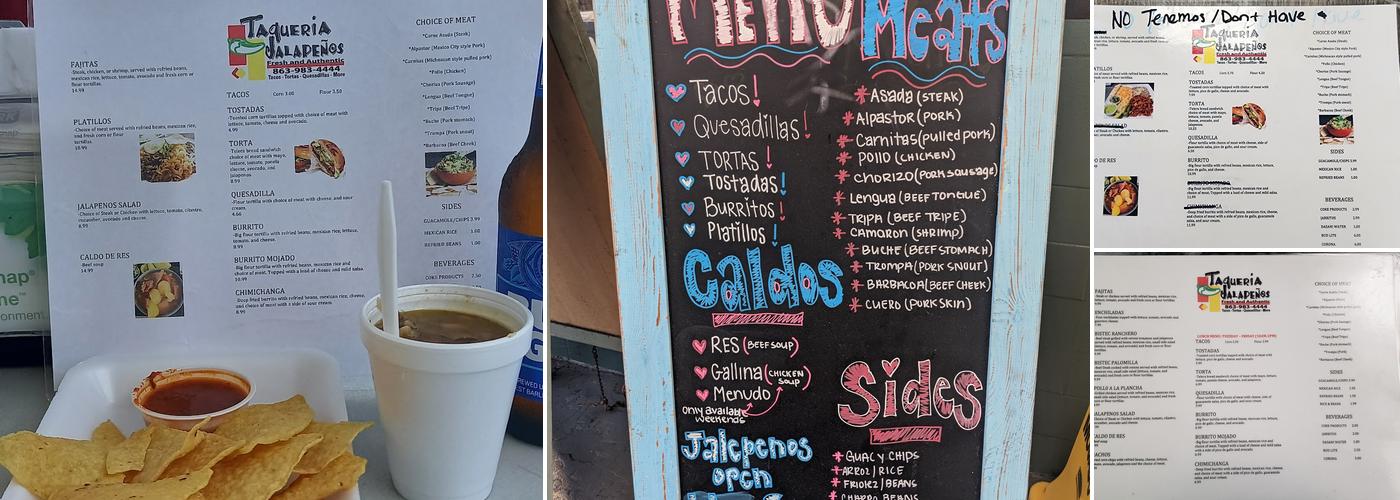 Jalapeños Menu