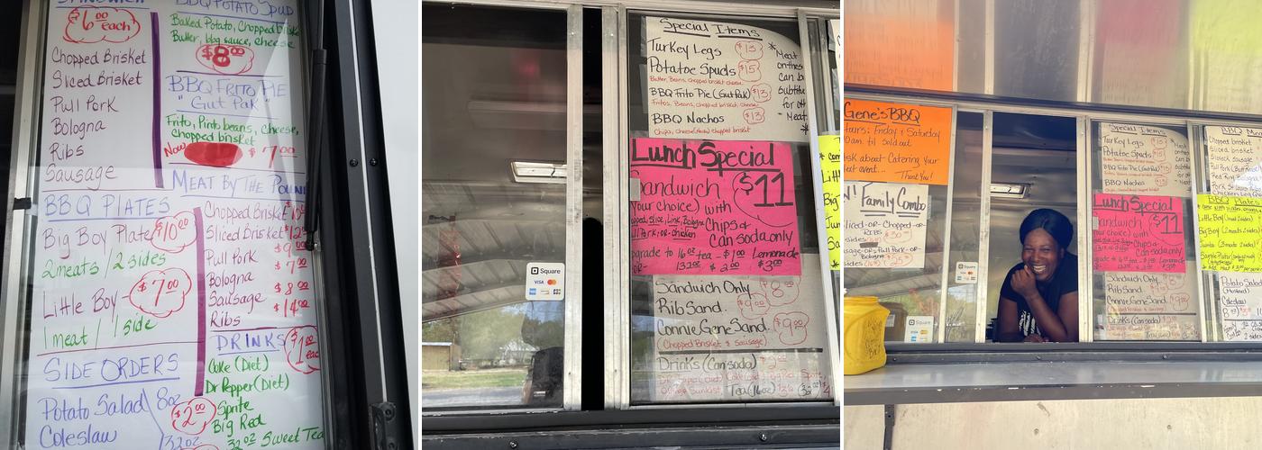 Gene's BBQ Menu