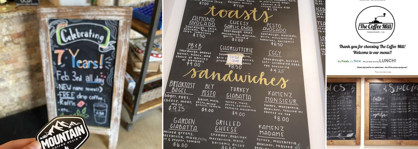 Mountain Coffee House Menu