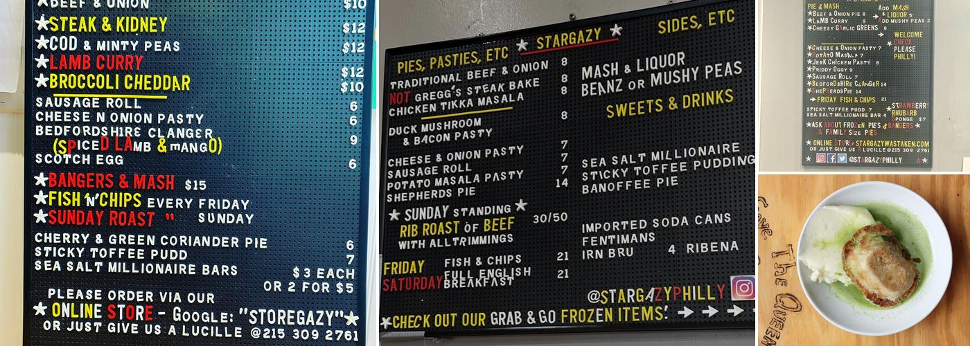 Stargazy Menu