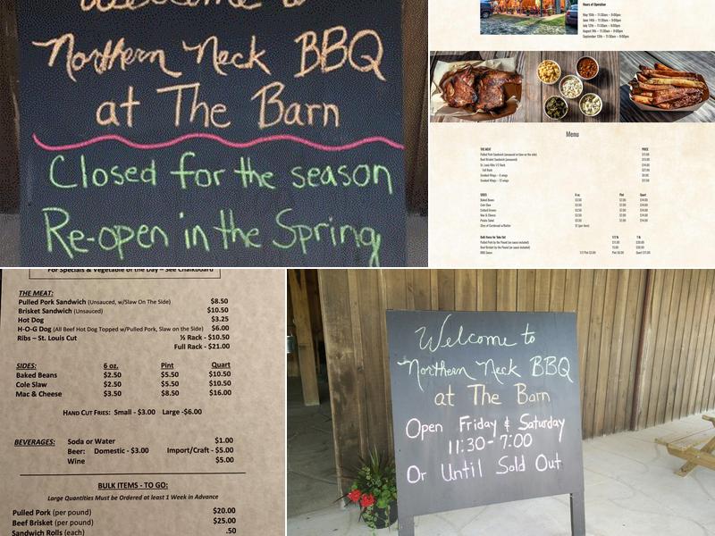 Northern Neck BBQ Menu