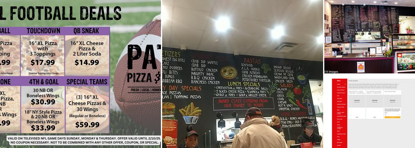 Pat's Pizzeria Menu