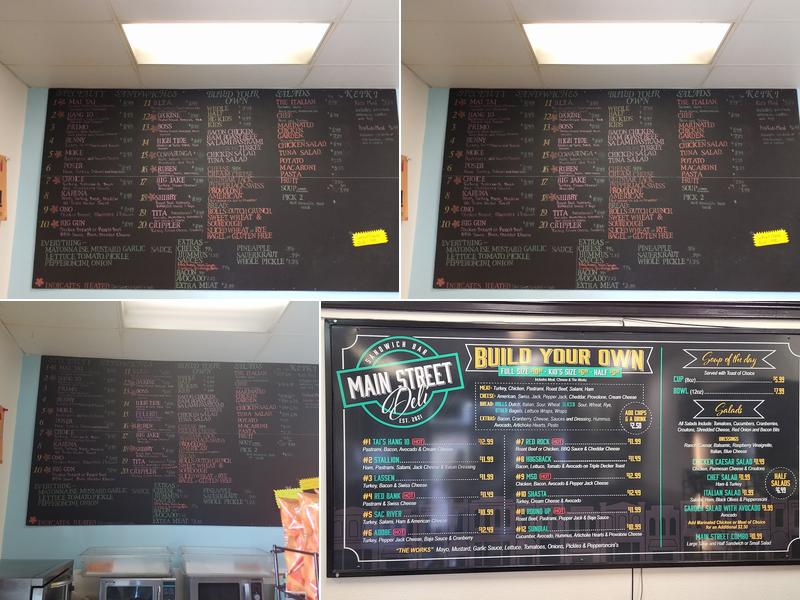 Main Street Deli Menu