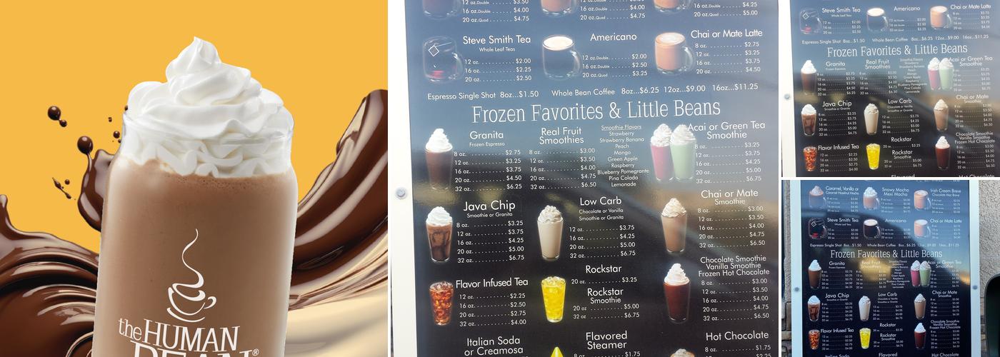 the human bean Menu