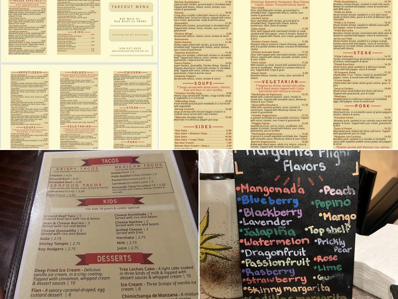 Guadalajara Mexican Restaurant Menu