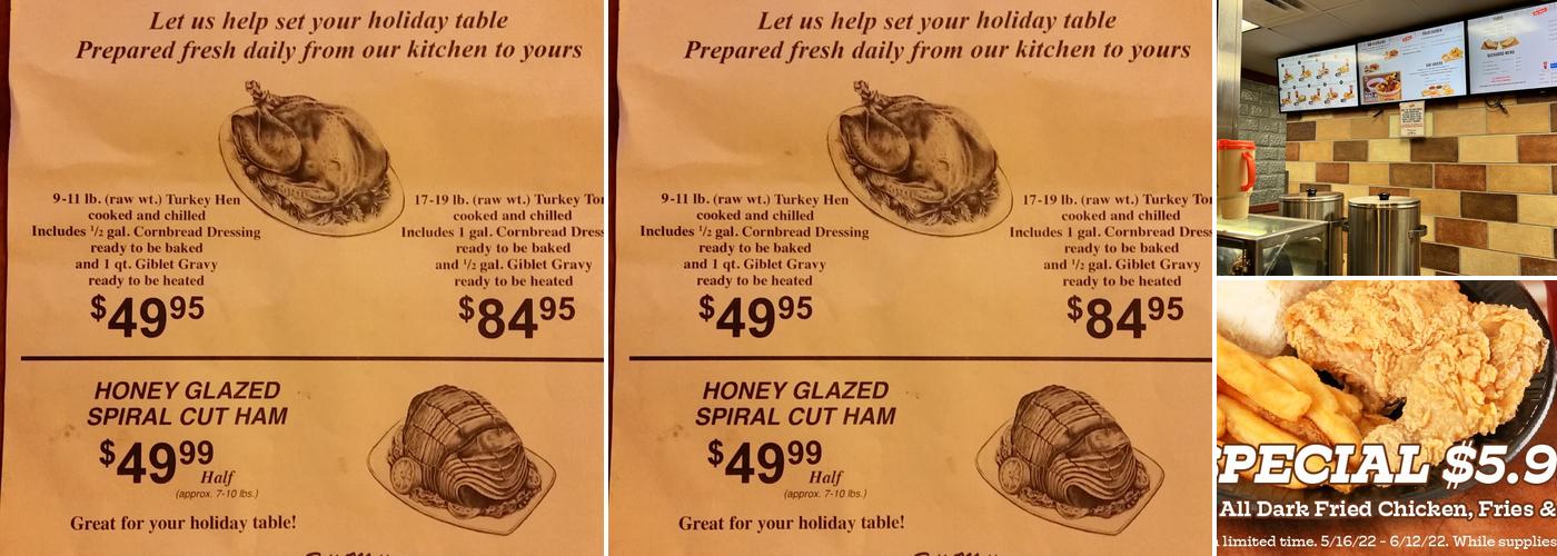 Bill Miller BBQ Menu