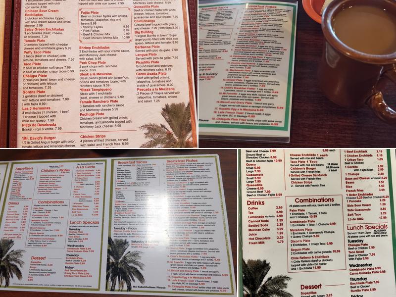 The Palms Taqueria LLC Menu