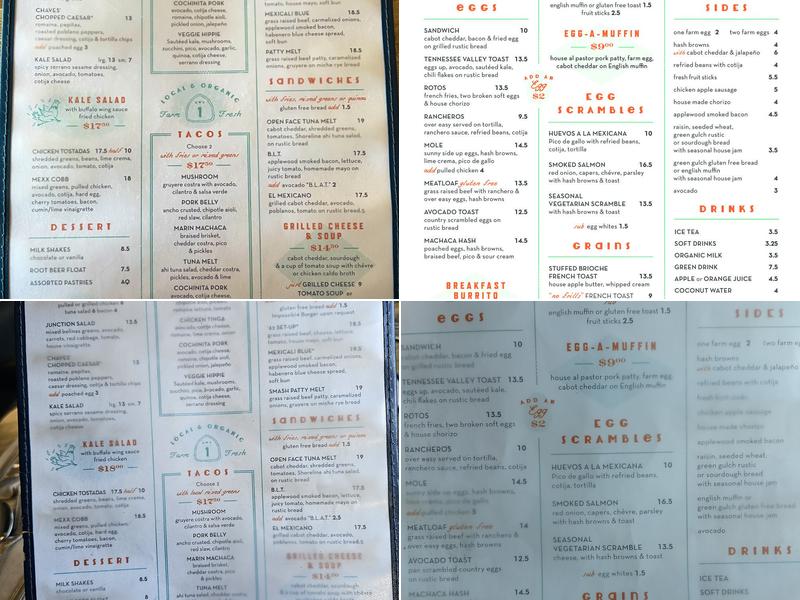 Shoreline Coffee Shop Menu