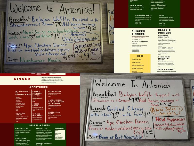 Antonio's Restaurant & Pizzeria Menu