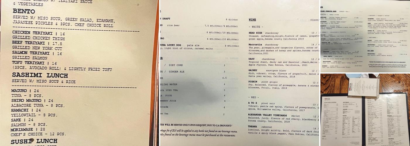 Robata Grill & Sushi Menu