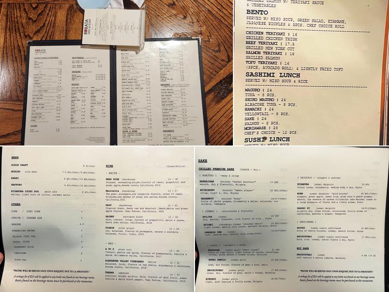 Robata Grill & Sushi Menu
