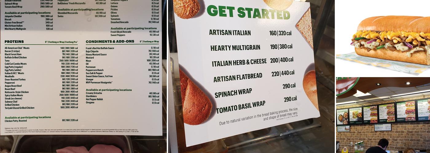 Subway Menu
