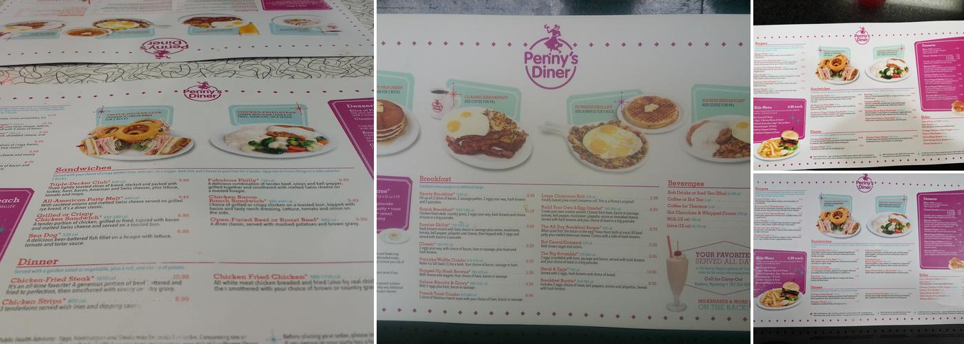 Penny's Diner Rawlins Menu
