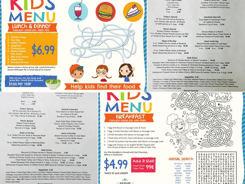 New Holland Family Restaurant Menu