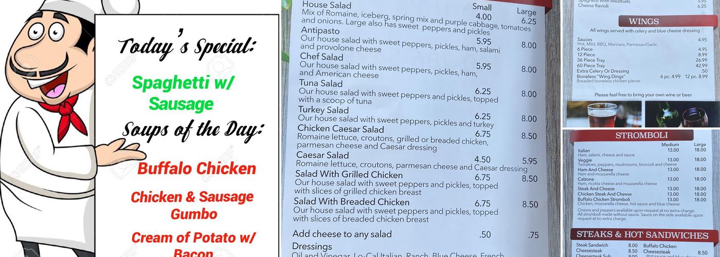 Antonio's Pizza Menu