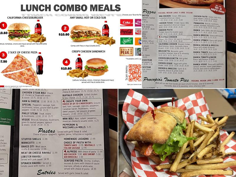 Procopio's Pizza Menu