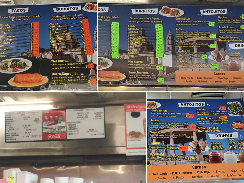 Taqueria La Piedad #2 Menu