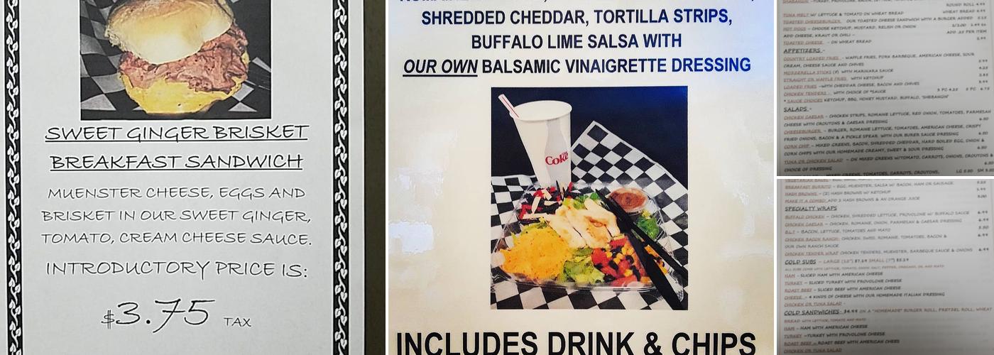 Weavers Store Cafe Menu