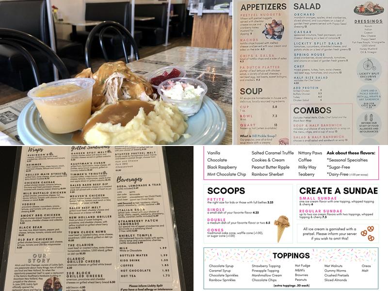 Lickity Split Restaurant Menu