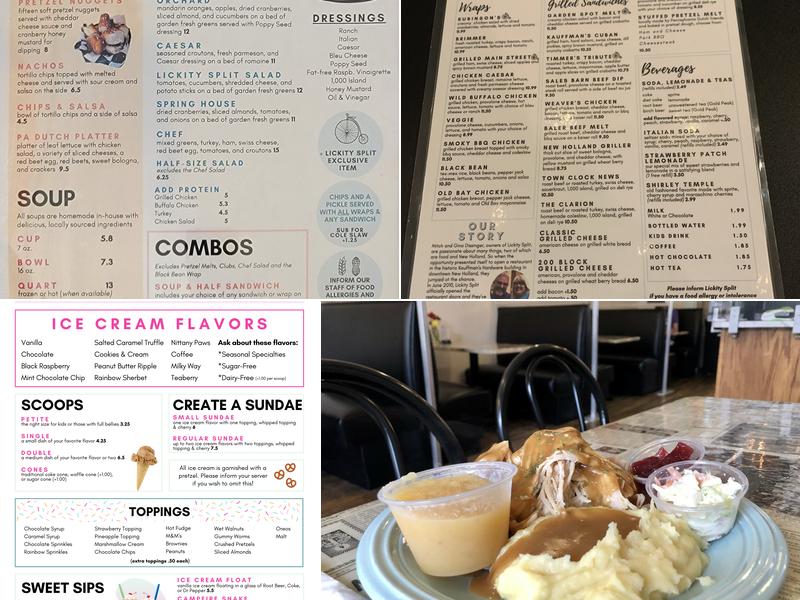 Lickity Split Restaurant Menu