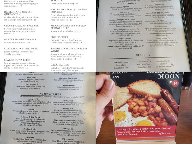 Heritage Restaurant Menu