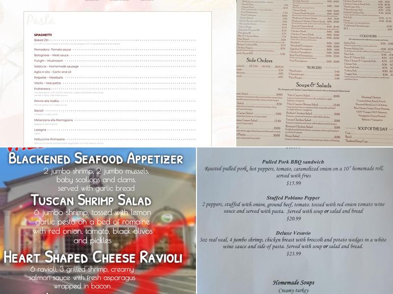 Rivieras Pizza & Italian Restaurant Menu