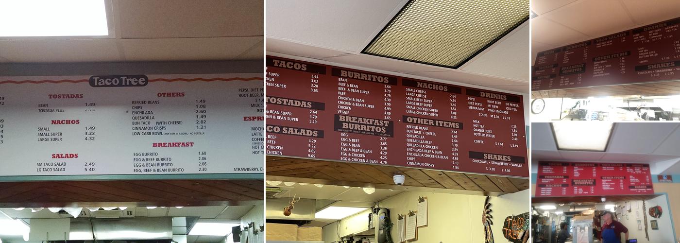 Taco Tree Menu